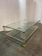 Vintage Pierre Vandell Paris tafel glas en plexiglas, Ophalen