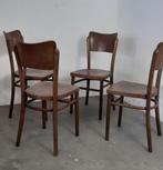 Vintage café stoelen rond 1900, Ophalen of Verzenden, Gebruikt, Bruin, Vier