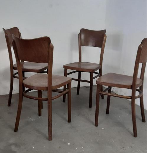 Vintage café stoelen rond 1900, Huis en Inrichting, Stoelen, Gebruikt, Vier, Bruin, Ophalen of Verzenden