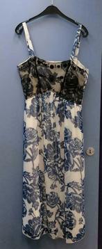 Madeleine wit / blauw gebloemde maxidress jurk nieuw M 37679, Blauw, ., Nieuw, Ophalen of Verzenden