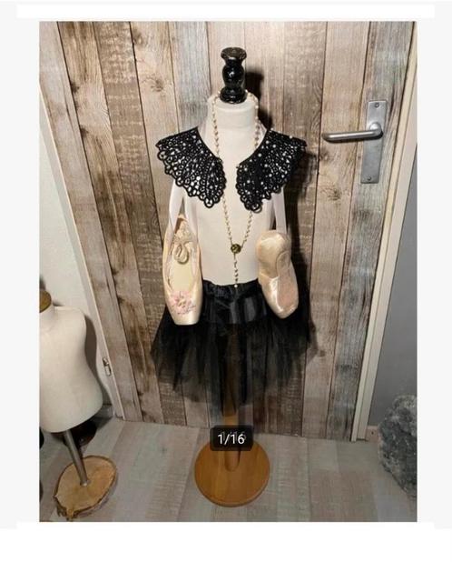 Kinder paspop, Balletrok Zwart, Balletschoenen roze, Antiek en Kunst, Curiosa en Brocante, Ophalen of Verzenden