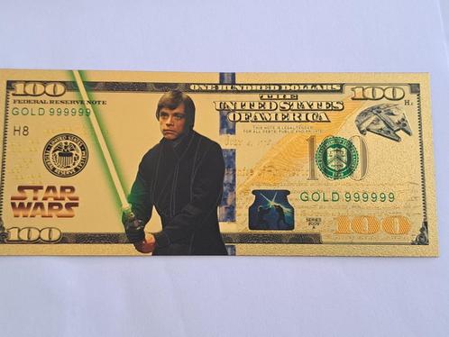 BANKBILJET - GOUDFOLIE - 100 DOLLAR - STAR WARS, Postzegels en Munten, Bankbiljetten | Amerika, Los biljet, Midden-Amerika, Verzenden