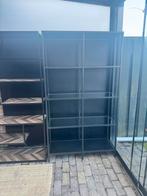 Zgan VITTSJÖ Stellingkast, zwartbruin/glas, 100x175 cm, Huis en Inrichting, Ophalen, Zo goed als nieuw