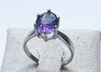 Wit Gouden Ring (585) met Paarse Steen, Amethist, Deoudemispel@gmail.com, Wit, Deoudemispel, Ophalen of Verzenden