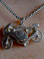 Zilveren 925 zilver kettinghanger motor beide zijdes bewerkt, Sieraden, Tassen en Uiterlijk, Verzenden, Nieuw, Zilver, Zilver