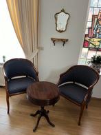 Antieke set van 2 stoeltjes en tafeltje, Antiek en Kunst, Antiek | Meubels | Stoelen en Banken, Ophalen