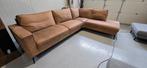 Hoekbank Rofra Camel Bruin Microleder - Gereinigd!, Ophalen of Verzenden, Zo goed als nieuw, Metaal, Modern