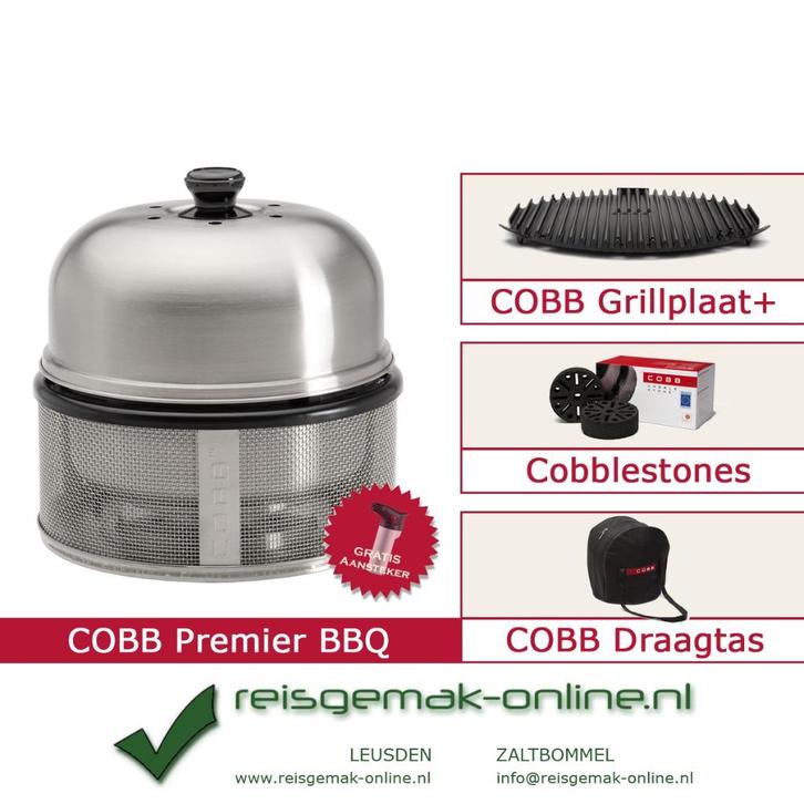 Speciale Aanbieding COBB Premier Voordeelpakket + Grillplaat, Tuin en Terras, Houtskoolbarbecues, Nieuw, Met accessoires, Ophalen of Verzenden