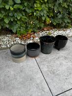Set van 4 mooie bloempotten, Rond, Ophalen of Verzenden, Zo goed als nieuw, Minder dan 25 cm