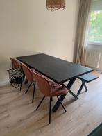 Kwantum eettafel + bank, Ophalen, Gebruikt, 50 tot 100 cm, Vijf personen of meer