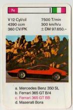 Kw3638 autokaartje 7C -- ferrari 365 gt bb, Ophalen of Verzenden, Zo goed als nieuw, Auto's