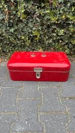 Emaille broodtrommel rood, Antiek en Kunst, Ophalen