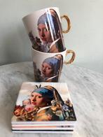 Nieuw Heinen Delfts Blauw, 2 mokken en 4 onderzetters., Keramiek, Nieuw, Ophalen of Verzenden, Overige stijlen