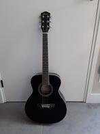 3/4 akoestische gitaar Fazley zwart met hoes, Ophalen, Zo goed als nieuw, Western- of Steelstringgitaar