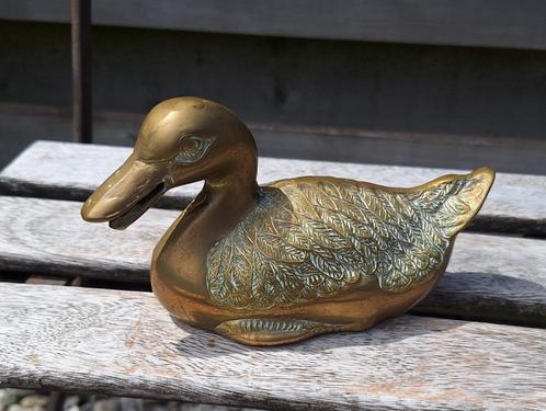 Prachtige vintage messing eend, Verzamelen, Retro, Huis en Inrichting, Ophalen of Verzenden