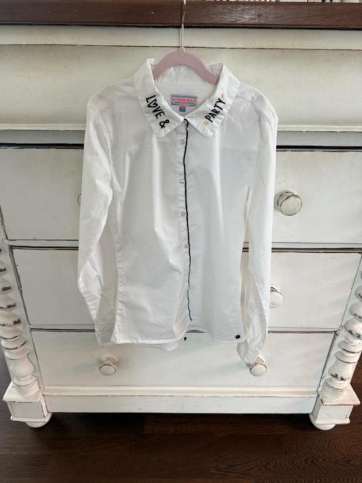 VINGINO mooie wit blouse "LOVE & PARTY' mt 164/14 nieuwstaa, Kinderen en Baby's, Kinderkleding | Maat 164, Zo goed als nieuw, Meisje