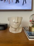 Vintage wit keramische bloem- / Planten-pot vrouwenhoofd, Ophalen of Verzenden, Nieuw