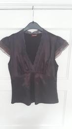 Mooie aubergine-kleurige top van TWIGGY      maat 36, Kleding | Dames, Verzenden, Paars, Zo goed als nieuw, Korte mouw