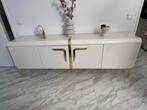 Stijlvolle Dressoir met Gouden Accenten, Ophalen, Zo goed als nieuw, 200 cm of meer, Minder dan 100 cm