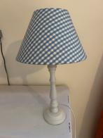Leuke tafellamp met blauw geruite kap, Huis en Inrichting, Ophalen, Zo goed als nieuw, Stof, Minder dan 50 cm