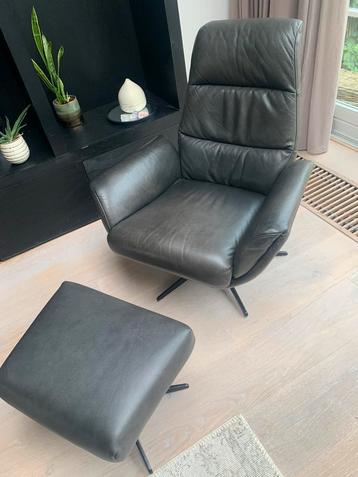 Relax fauteuil, draaibaar, echt leder beschikbaar voor biedingen