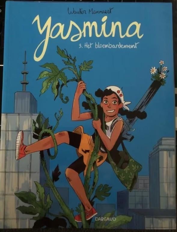het bloembardement yasmina b5, Eén stripboek, Ophalen of Verzenden, Zo goed als nieuw