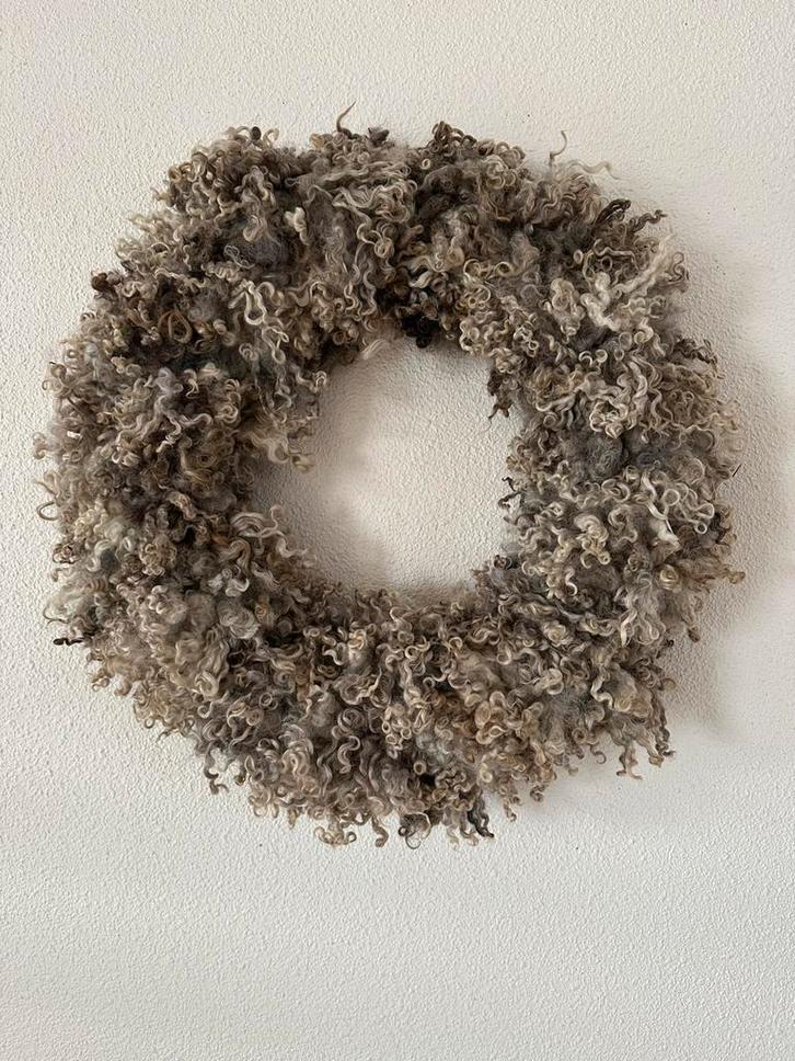 Wol krans deur krans kerst krans, Huis en Inrichting, Woonaccessoires | Kransen, Nieuw, Verzenden