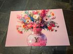 Schilderij met bloemen in Louis Vuitton vaas, Huis en Inrichting, Ophalen of Verzenden, Gebruikt, Schilderij, Minder dan 50 cm