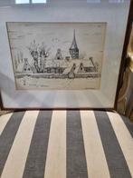 C Hoffman,79 N.H. kerkje te Berlicum +/-1800, Antiek en Kunst, Kunst | Etsen en Gravures, Ophalen of Verzenden