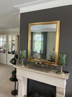 Grote luxe gouden spiegel 102x82cm met geslepen glas, Ophalen, Zo goed als nieuw, Rechthoekig, Minder dan 100 cm