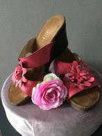 Slippers sleehak ibiza boho 38  leer leder als nieuw, Ophalen of Verzenden, Zo goed als nieuw, Slippers