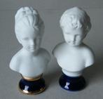2 kleine buste 's Capodimonte biscuit porselein, Verzamelen, Beelden en Beeldjes, Ophalen of Verzenden, Zo goed als nieuw, Mens