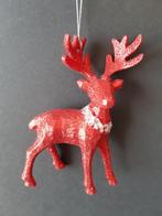 Rood glitter hert met zilver kerstornament Kurt S. Adler, Diversen, Kerst, Verzenden, Nieuw