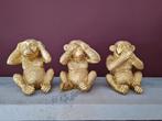 Gouden Aapjes * Horen, Zien, Zwijgen * Impuls, Verzamelen, Beelden en Beeldjes, Ophalen of Verzenden, Zo goed als nieuw, Dier