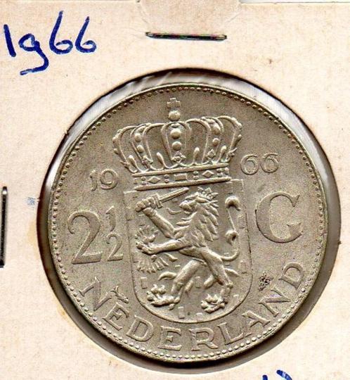 2½ Gulden - Juliana 1959-1966, Postzegels en Munten, Munten | Nederland, Losse munt, 2½ gulden, Koningin Juliana, Zilver, Ophalen of Verzenden