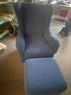 Fauteuil met voetenbankje, Ophalen, Gebruikt, Minder dan 75 cm, Stof