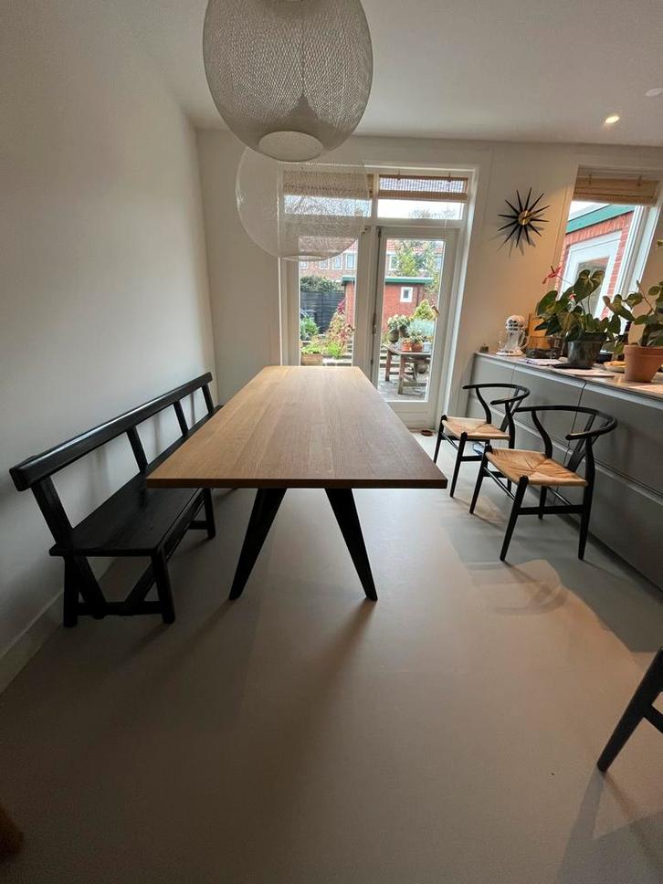 E.M. Tafel Jean Prouve x Vitra - Design Klassieker, Huis en Inrichting, Tafels | Eettafels, Zo goed als nieuw, 50 tot 100 cm, 200 cm of meer