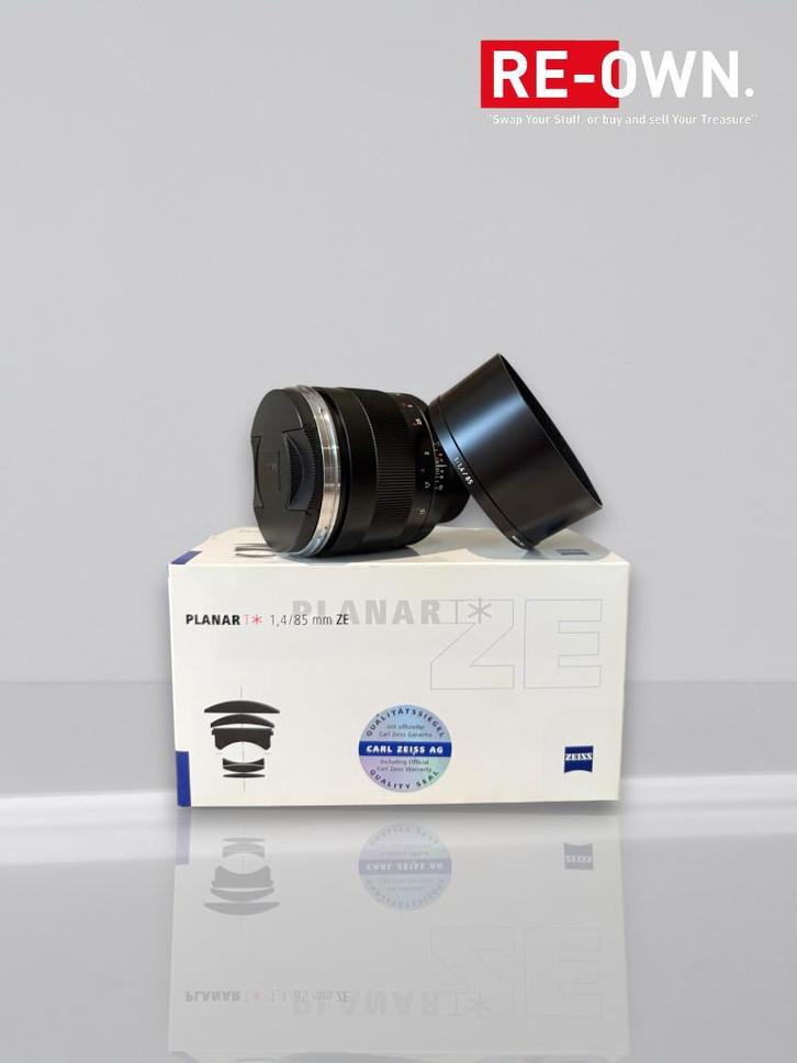 Zeiss 85mm F/1.4 Planar T* ZE Canon (topstaat +BTW factuur), Audio, Tv en Foto, Fotografie | Lenzen en Objectieven, Zo goed als nieuw
