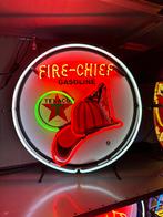 Fire-Chief Texaco Gasoline Neon lamp nu € 299,-, Verzamelen, Ophalen, Zo goed als nieuw, Lichtbak of (neon) lamp