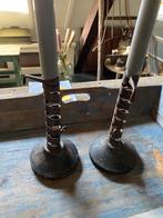 Antieke rat de cave kandelaars, Ophalen of Verzenden, Koper of Brons