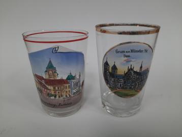 Souvernirglazen Münster en Korneuburg beschikbaar voor biedingen