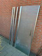 Douchedeur matglas (COMPLEET) 87 - 90 cm instelbaar, Ophalen, Gebruikt, Rvs, Douche