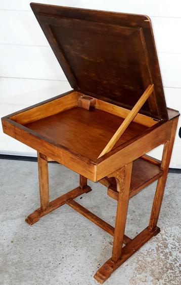 Unieke & zeldzame Antieke NL Schooltafel Lessenaar rond 1900 beschikbaar voor biedingen