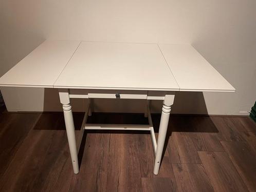 IKEA INGATORP klaptafel in wit, Huis en Inrichting, Tafels | Eettafels, Zo goed als nieuw, Ophalen