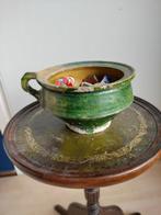 kom, pot, bodemvondst, 17e eeuw, groen glazuur, Antiek en Kunst, Ophalen of Verzenden