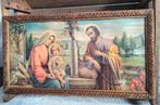 Oude religieuze prent Maria, Jozef, kindje Jezus, Antiek en Kunst, Ophalen of Verzenden