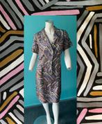 Vintage originele jaren 70 jurk met grafisch motief maat 42, Verzenden, Maat 42/44 (L), Vintage, Knielengte