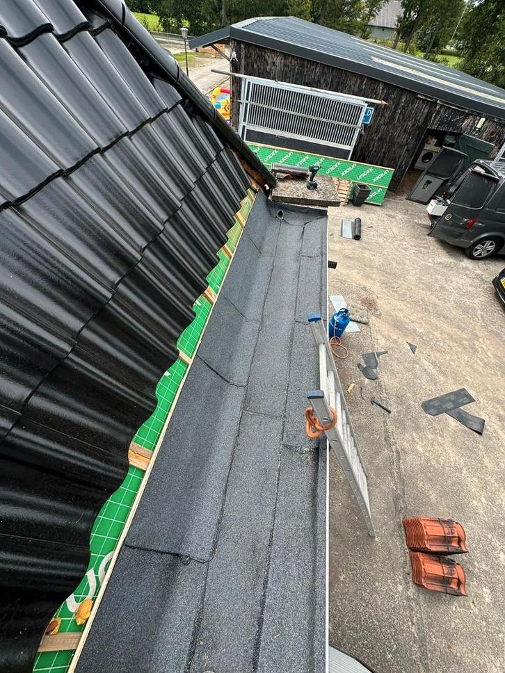 Dakpan+hulpstukken 11m² ABC TG 10 OVH Groot zwart edelengobe, Doe-het-zelf en Verbouw, Dakpannen en Dakbedekking, Nieuw, Dakpannen