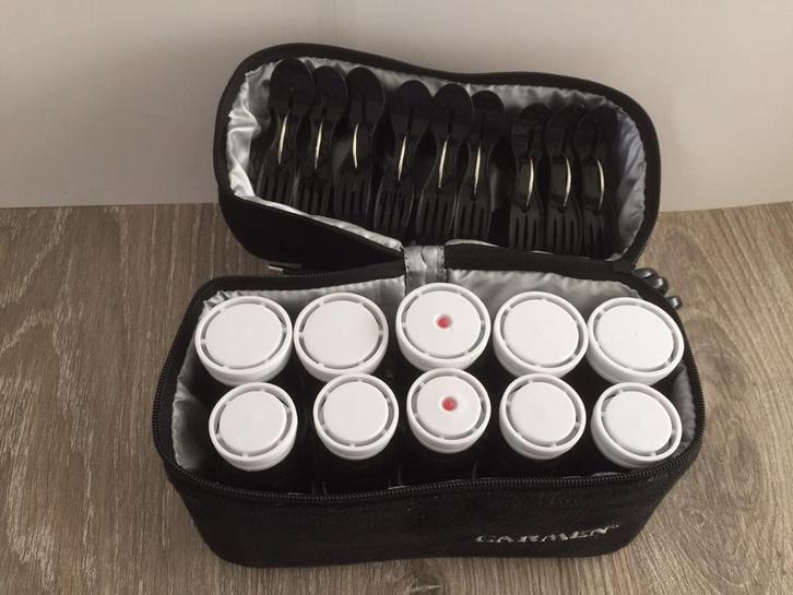 NIEUWSTAAT krulset CARMEN reis editie 10 krullers + klemmen, Witgoed en Apparatuur, Persoonlijke-verzorgingsapparatuur, Zo goed als nieuw