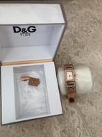 Dolce & Gabbana rosé/goudkleurig horloge met glinsterstenen, Staal, Staal, Polshorloge, Nieuw